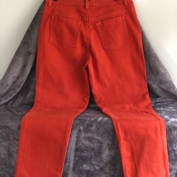 𝅺GLORIA Vanderbilt Amanda jeans pants  size 12 rust orange - Picture 2 of 6